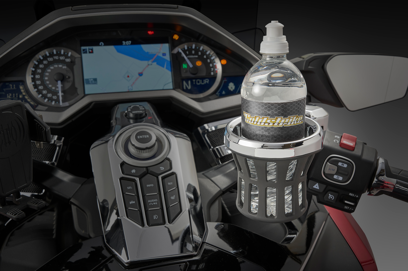 CHROME Drink Holder with CHROME Perch Mount