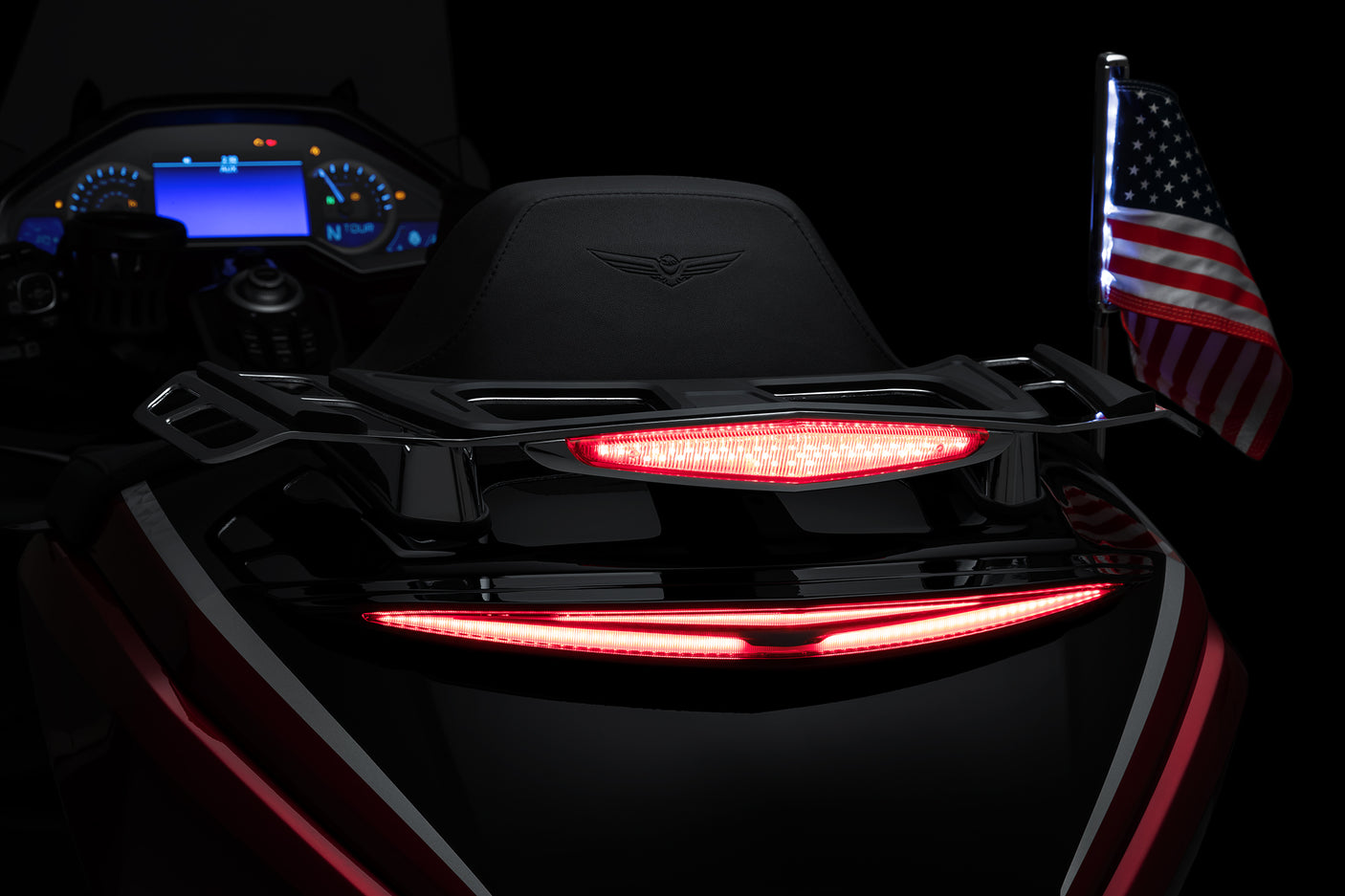 Goldstrike Luggage Rack  with Lightstrike Tail Light for Gold Wing