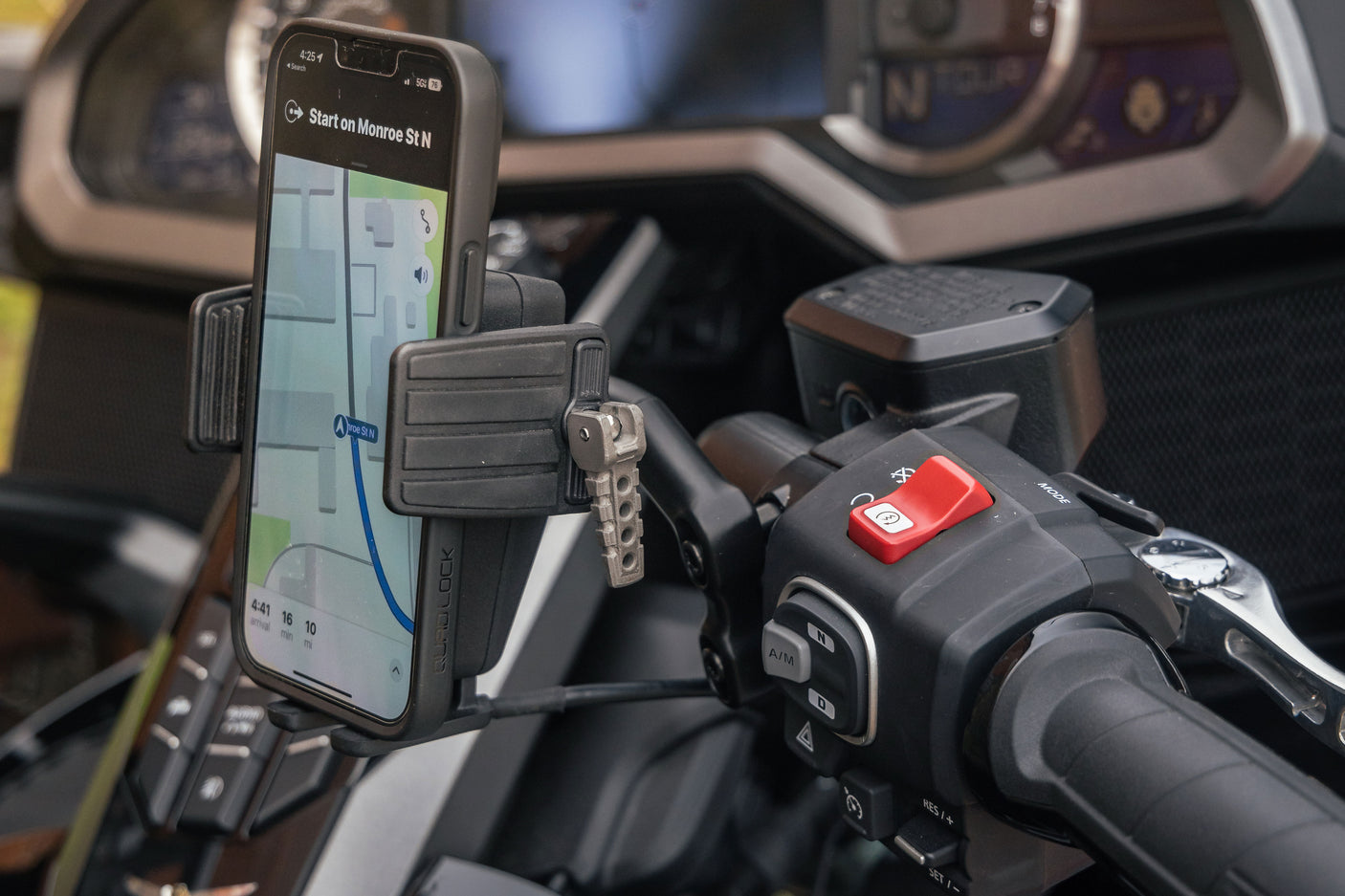 Offset Perch Mount with Cybercharger Phone Holder