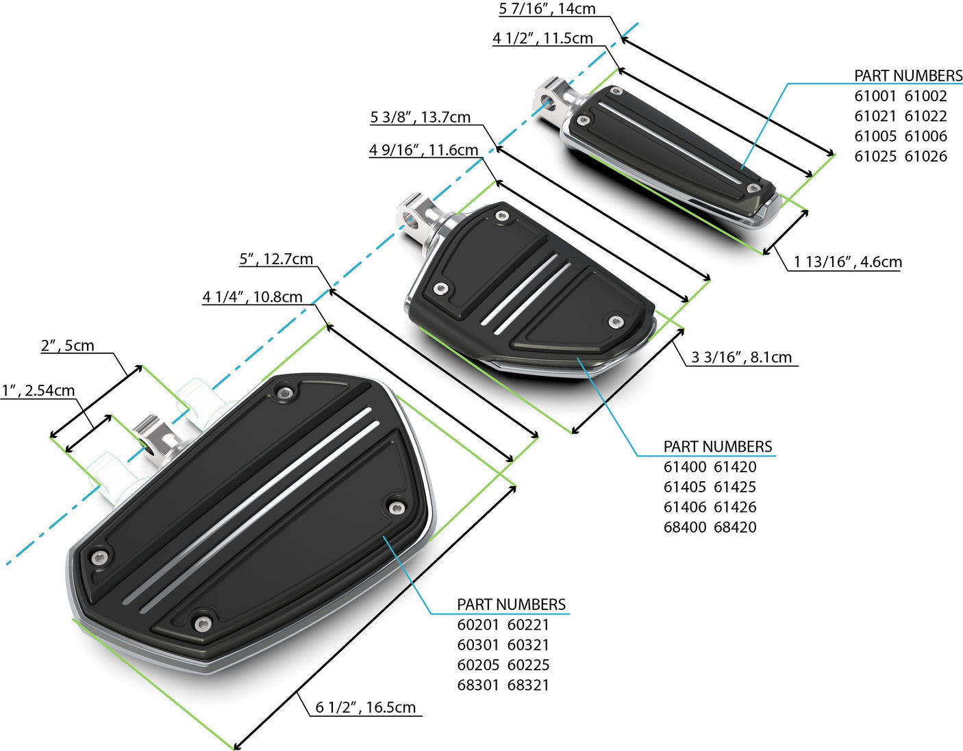Motorcycle CMX Footpegs