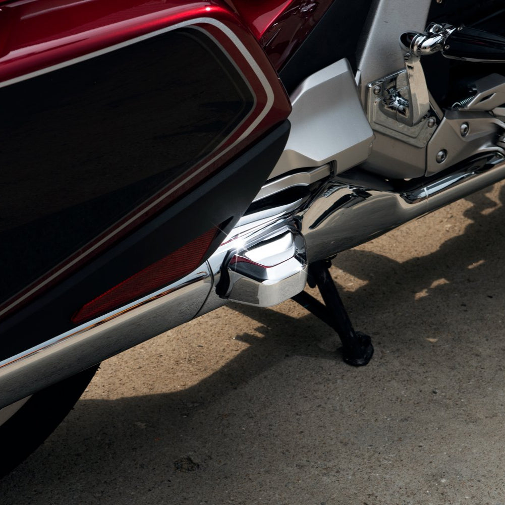 Chrome Saddlebag Guard Covers by TWINART For Honda Gold Wing