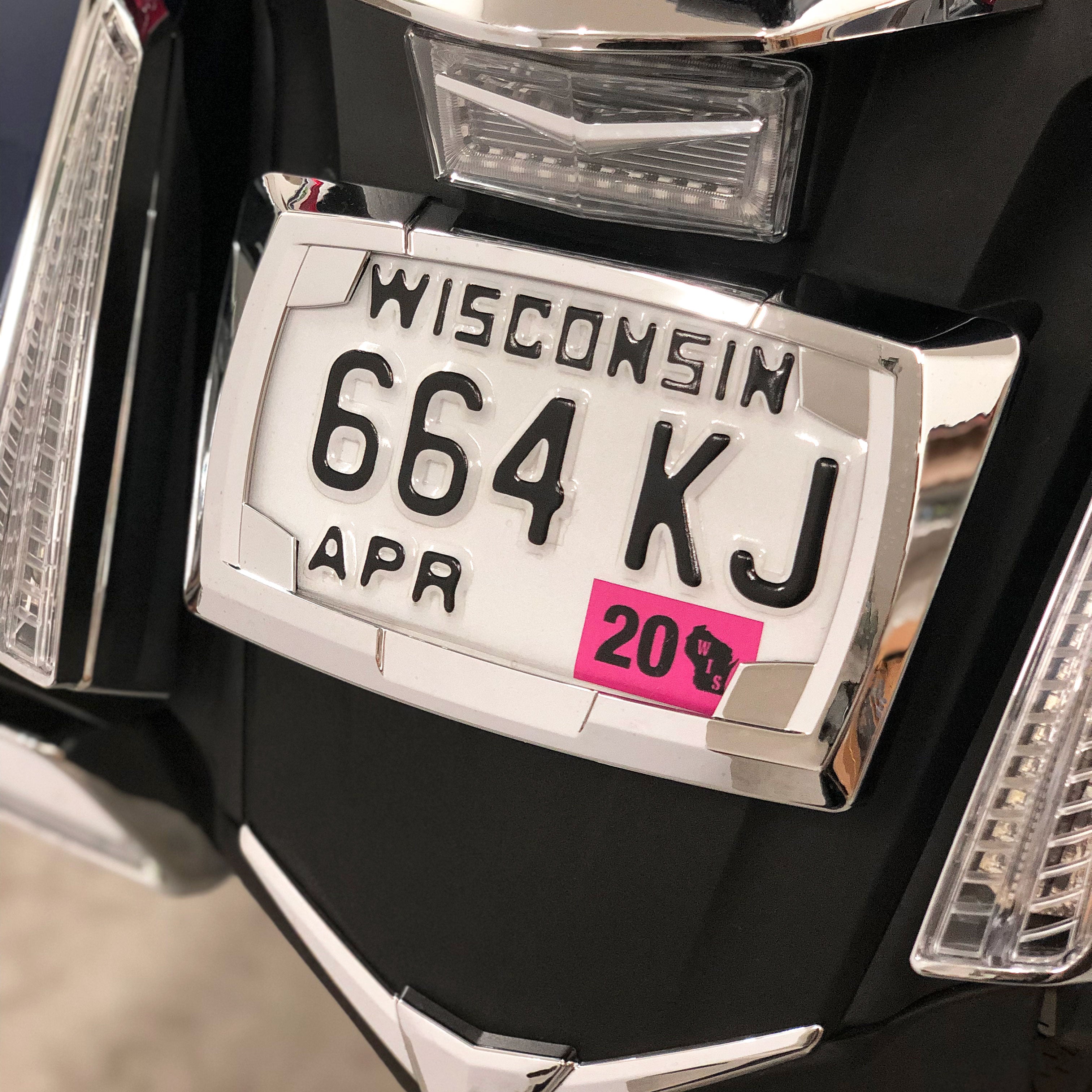 Motorcycle Universal Curved License Plate Frame | Goldstrike