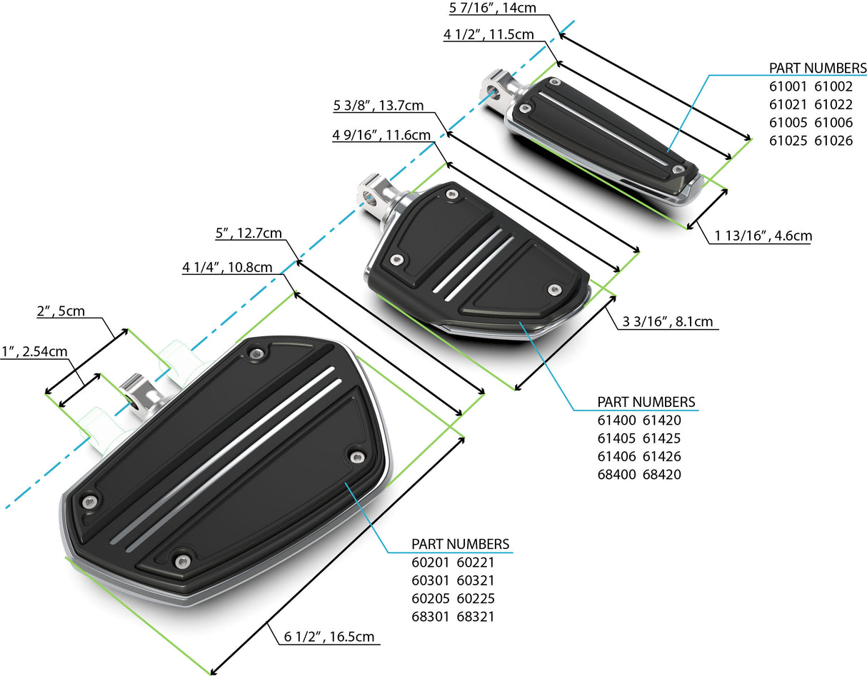 Goldstrike 3-Way Adjustable Highway Peg Mounts For Honda Gold Wing